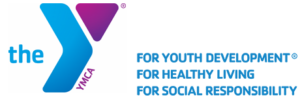 The YMCA logo with the text: "FOR YOUTH DEVELOPMENT", "FOR HEALTHY LIVING", "FOR SOCIAL RESPONSIBILITY"